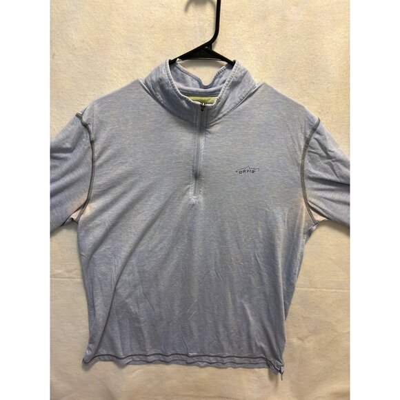 Orvis Lightweight Blue Half-Zip Pullover Shirt L - Picture 4 of 14